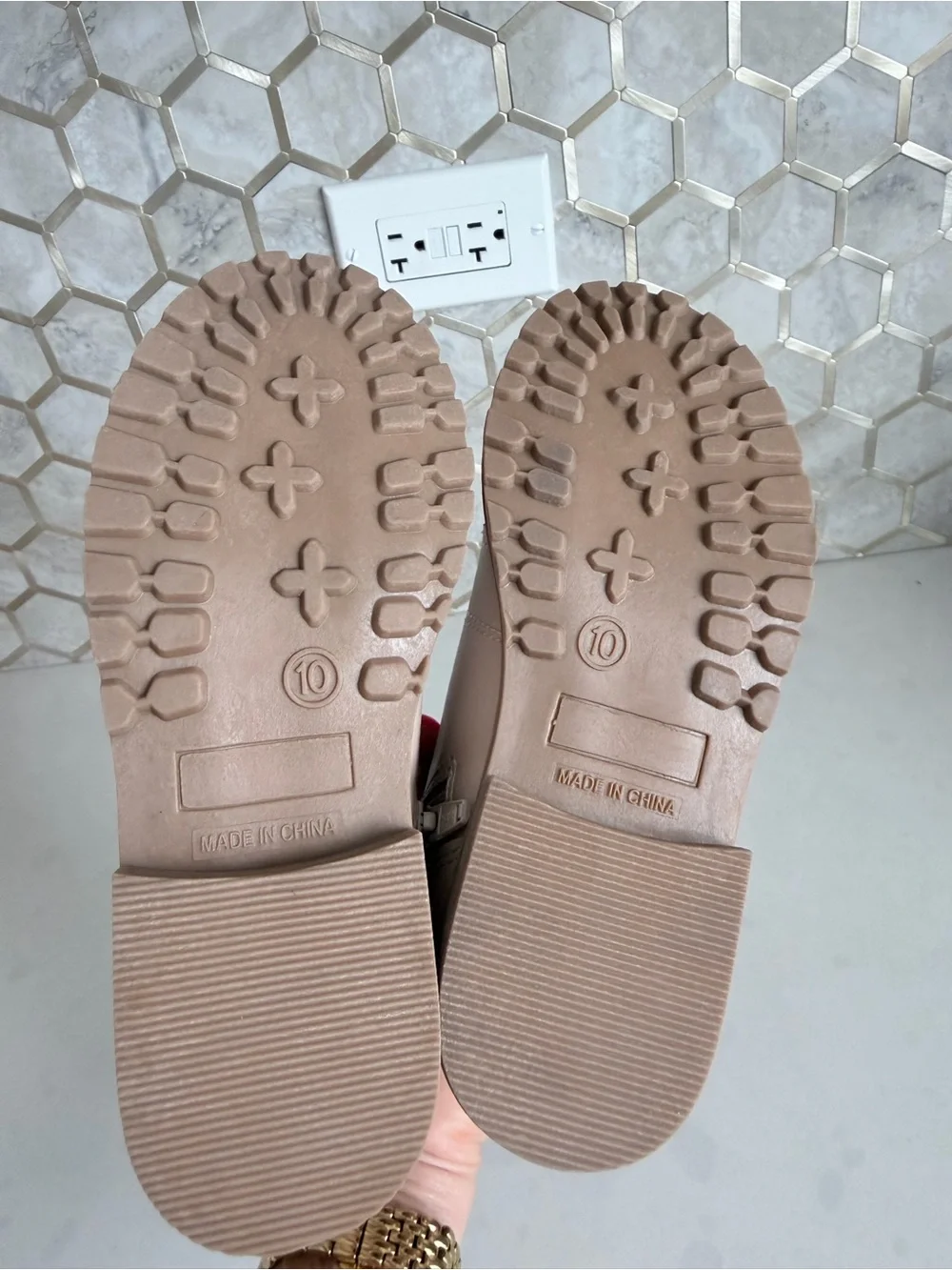 Old Navy Beige Lace-Up Kids' Ankle Boots